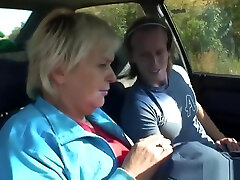Old granny getting nailed in the car
