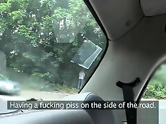 Tattooed whore loves fucking taxi driver