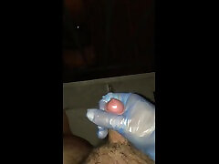 cumming by the rooftop