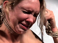 Sensory deprived and frog tied sub