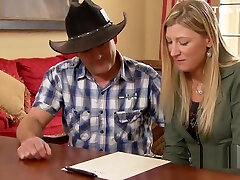 Western couple gets together to discuss terms of contract