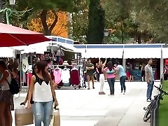 Babe crawl butt naked in public outdoor