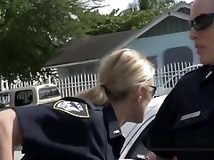 Violent dude reduced by two ROUGH UNIFORMED FEMS