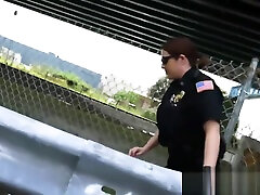 Runaway criminal is coerced into banging woman japanese sucking man nipple cops at their private spot