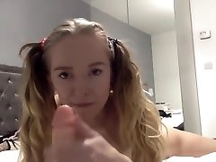 Blonde girl stripping live