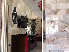 Naughty Stepdaughter caught stepdad, suck him dry and share cum with him