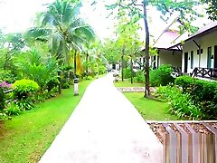 POV sexxy vdo with Exotic teen in a hotel on a tropical island and cum on feet