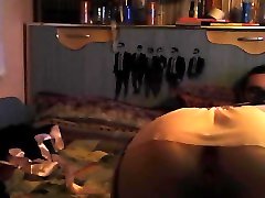 Horny Cheating GF in Leash Stockins Fucked Until Orgasm and Swallows Cum