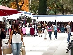 Babe crawl butt naked in public outdoor