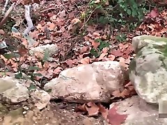 Forest fuck disturbed by cyclists - tube stockings heels solo fun Levi Rose