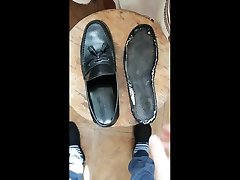 old cutted slipper inside loafer