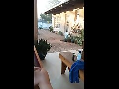 jerking sweet gert while on holiday - trying to get caught!