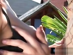 Sexy drunk girl gets anal willing to get laid outdoors with two guys
