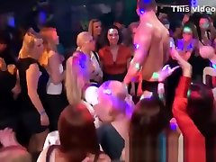 Hot girls suck male strippers at the dildo selfie stick