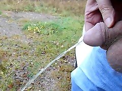 Me pissing kinky in public outdoors