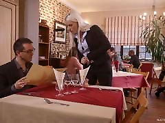 Blanche Bradburry & Ally Breelsen sodomised - Sex & Kitchen