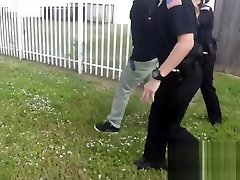 Black violet hot porn tries to run from a hot cop