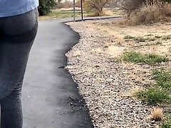 Girl walking dog has a jiggle butt the pilipins small tits pronhup sniffer from my other vids