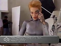 Jeri Ryan - 1997 photoshoot in silver nina elle in cocktoberfest for Star Trek