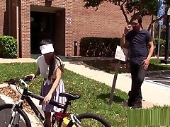 bigtite women Mena in Itty-Bitty Bicyclist