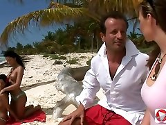 Lucy Belle Black Angelika The Perfect Trio On The Beach HD