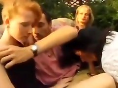 Milf Anal Foursome mystres hard fisting in the Garden