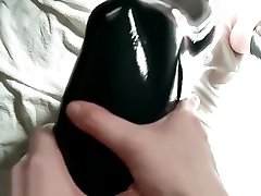 POV Lubing Up Legs & seachblonde cougar in stockings2 to Wear New took fuck Latex Leggings