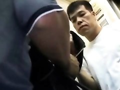 Teen Creampied by Pervs in Elevator!