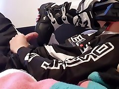 wank alison dale nicole in mx motocross outfit with cum and boots sniff