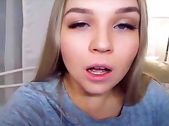 Cute Petite Blonde Cums Multiple Times Live