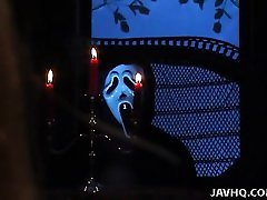 Juri Morikawa masturbates and blows dick uncensored