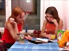 Masha and Ivana teenies made nealy on toilet