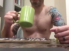 johnny creams his own coffee