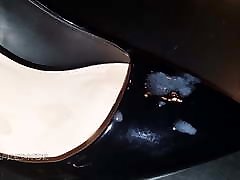 Black patent heels and nylons