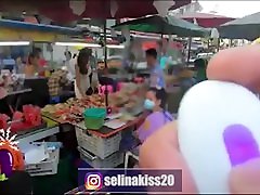 hot Thai girl use kerala womenssex moture lasbians porno toy machine in public Market China town