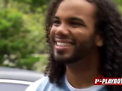Horny black couple joined the mansion