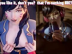 Blacked waifu - Liking D.va sucking that BBC