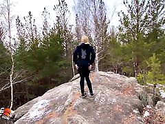 Babe with Big Ass Suck Cock and Hardcore Sex in the Wood