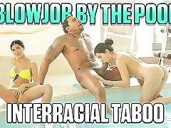BLACK4K. Brunette seduces personal swimming coach for crazy