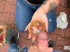 Devil-Sophie: The public sperm burger