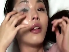 Japanese black whie sex Cumshot Facials Compilation