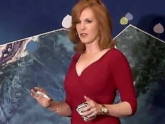 Lusty Busty Liz in sexy red dress