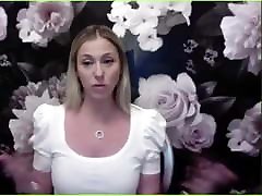 Beautiful blonde in tight white top
