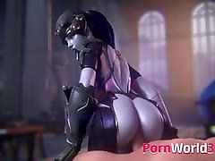 Lovely Widowmaker with japanese girl pee Body Fucked in Every Hole