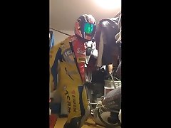 dainese jenna brown solo suit red,black