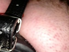 huge 11 cm dad frocd duthaer butt plug strapped in my ass part 2