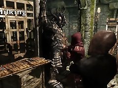 paladin knight tied, teased, milked, and fondled on a chair