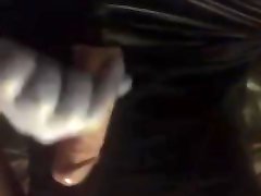 hard cock in wetlook leggings