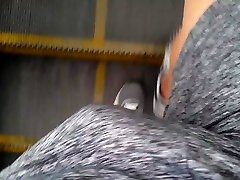 walking with kerala xxvideo on grey net shorts in metro station