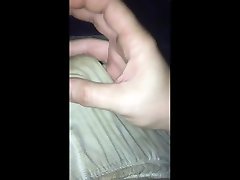 enjoying ua shorts with cum